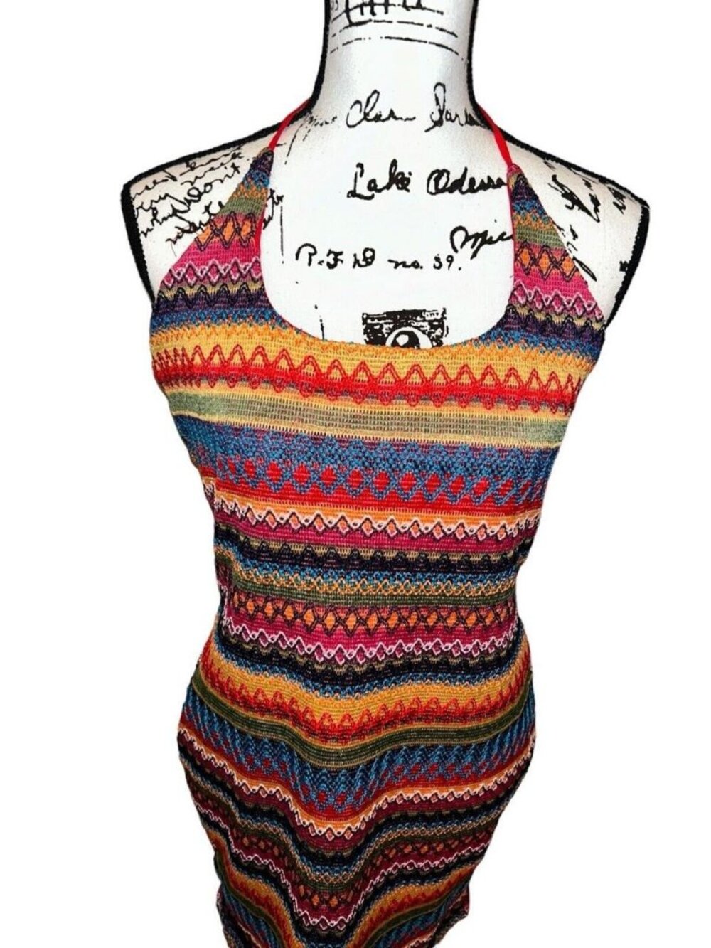Halter Rainbow Woven Summer